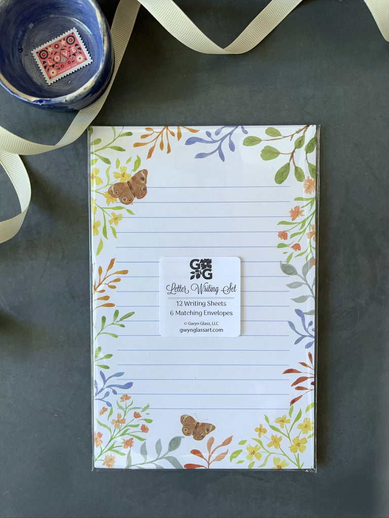 Letter Writing Kit - Butterfly Florals