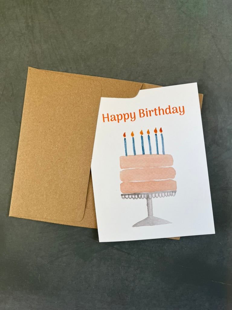 Happy Birthday Cake Card