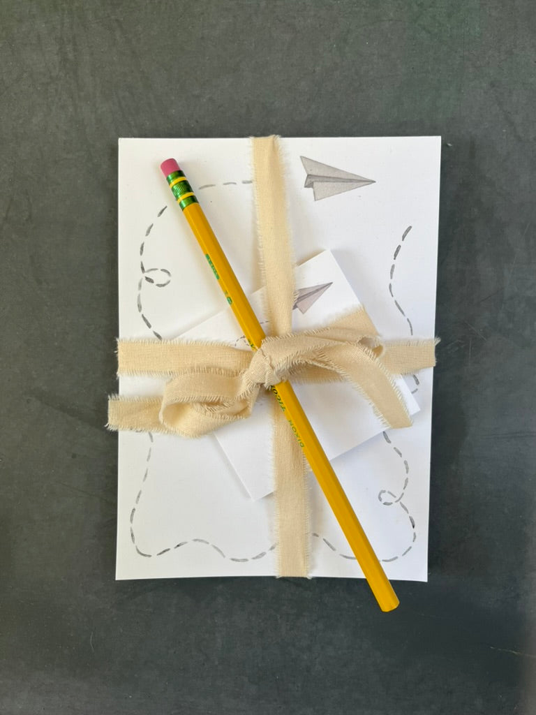 Paper Airplane Note Pad and Post-it Notes® Gift