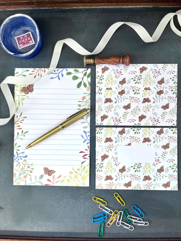 Letter Writing Kit - Butterfly Florals