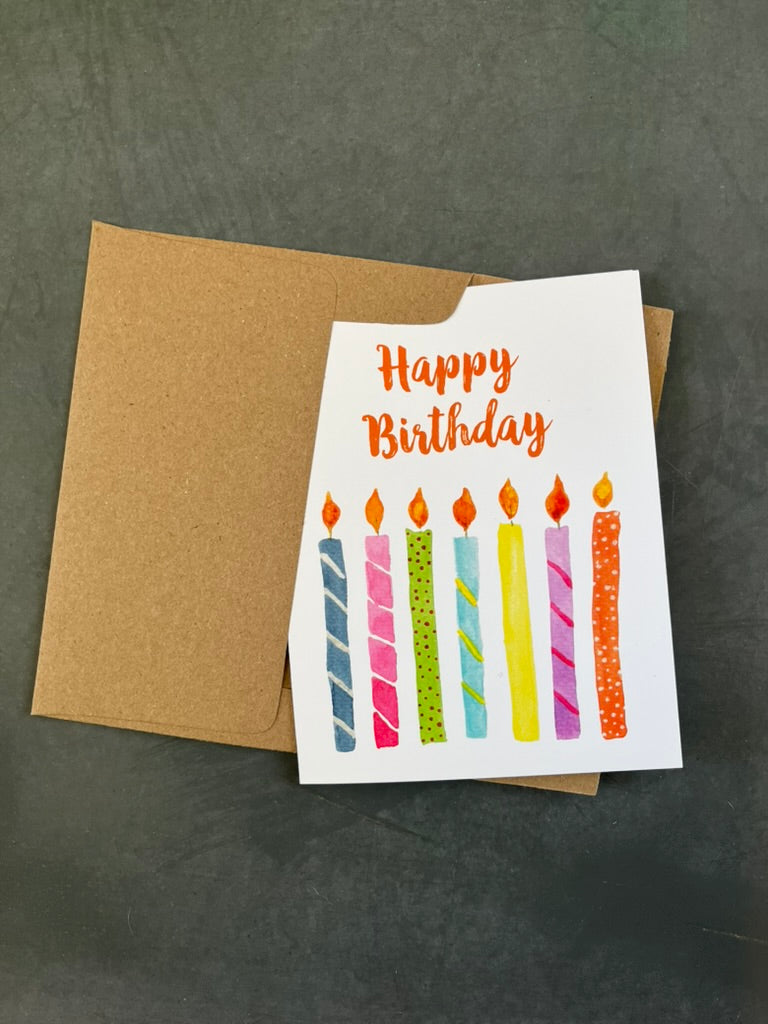 Happy Birthday Card with Candles