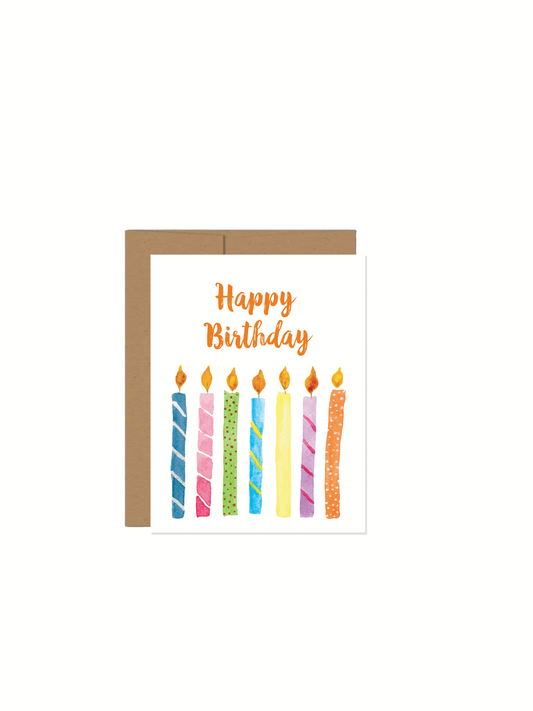 Happy Birthday Card with Candles