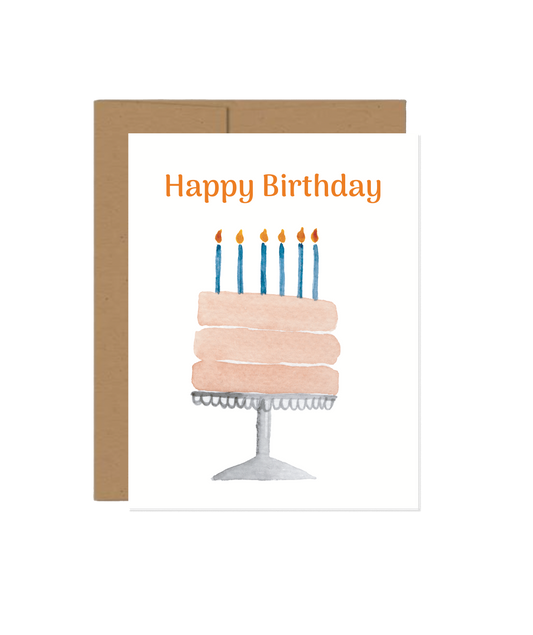 Happy Birthday Cake Card