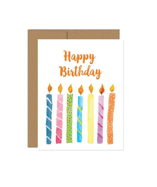 Happy Birthday Card with Candles