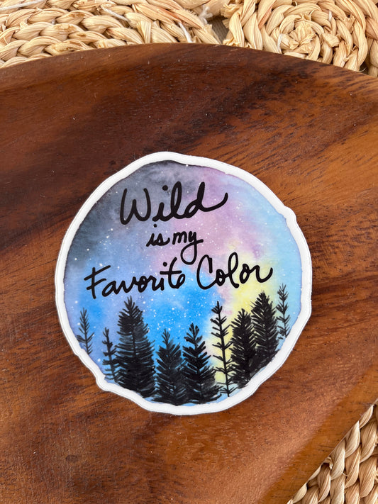 Wild is My Favorite Color Sticker, 3 x 3 in.