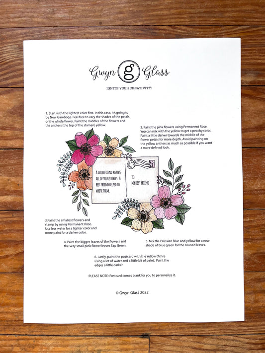 Postcard DIY Watercolor Kit