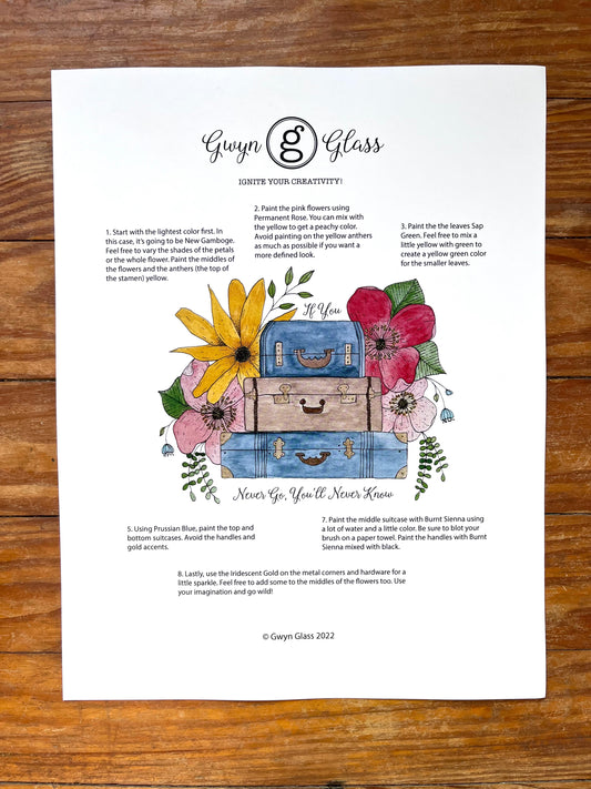 Suitcases DIY Watercolor kit